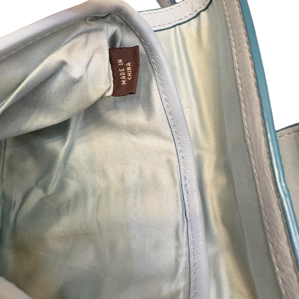 Coach vintage y2k canvas and blue leather wristlet clutch bag soho buckle - Picture 8 of 8